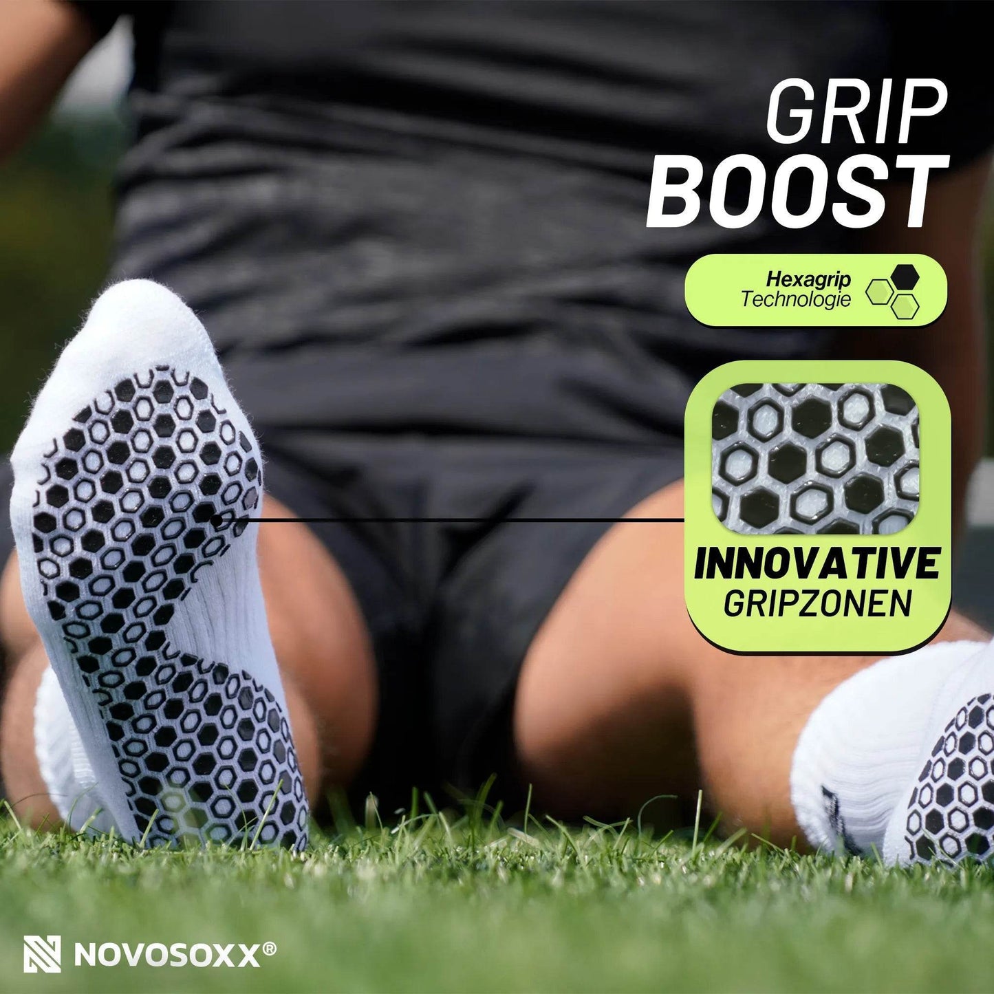 Weißes Grip-Socken Bundle - NovoSoxx