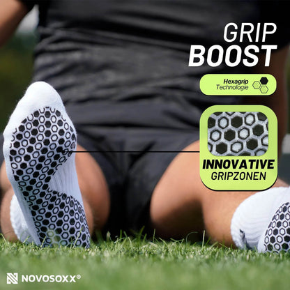 Weißes Grip-Socken Bundle - NovoSoxx